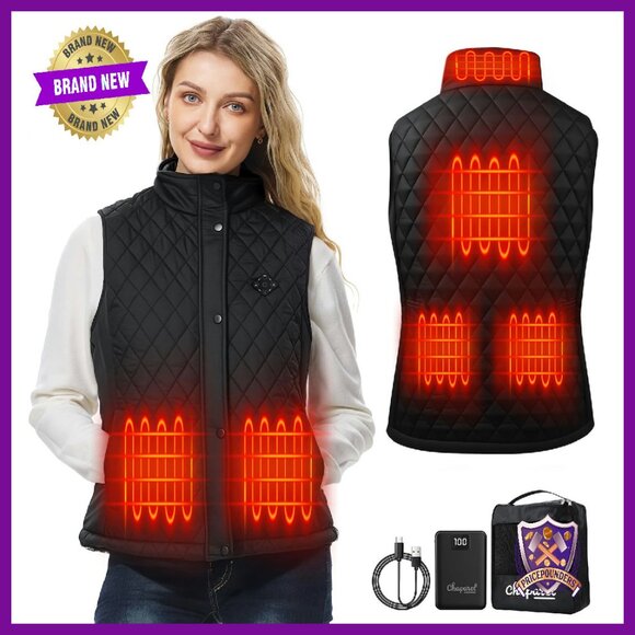 Heated Vest with Battery Pack 16000mAh 6-Zone Heating Slim Fit